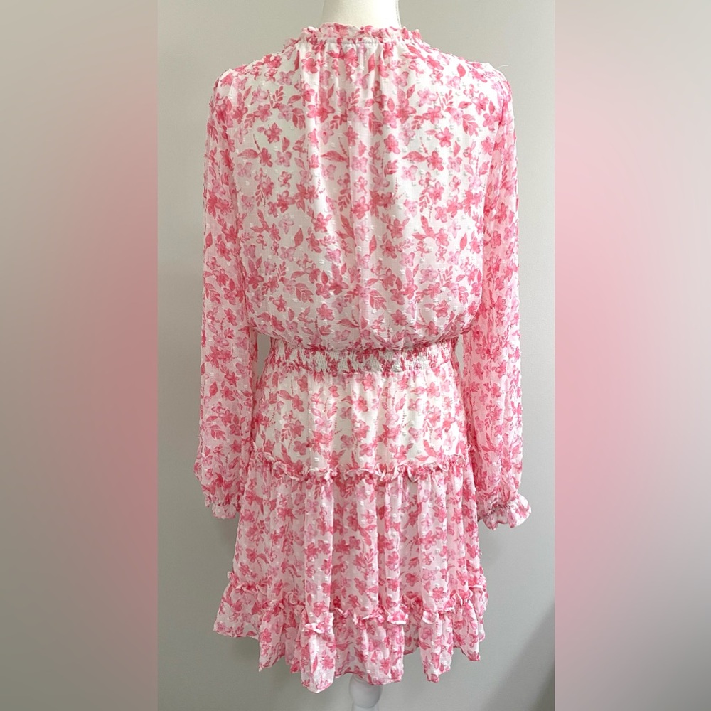 Skies&Blue Womens M Pink White Floral Dress Cottagecore Preppy Feminine Fairy - Picture 5 of 16